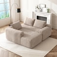 thumbnail image 4 of Yomsum Minimalist Modern Upholstered Sofa, Camel L Shaped Corner Sectional Couch, Comfort Deep Seat Leisure Sofa for Indoor Home Decor Daily Use, 4 of 7