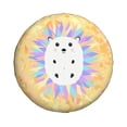 thumbnail image 1 of Waterproof Spare Wheel Cover, Cartoon Pastel Hedgehog Pattern Adjustable Wheel Cover For Jeep Trailer RV SUV Car, 14 inch, 1 of 8