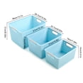 thumbnail image 4 of Yuarrent Caja de plástico duradera - Organizador de almacenamiento apilable para habitación o dormitorio Ahorre espacio cuando no esté en la Almacenamiento y organización del hogar blanco L, 4 of 6
