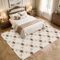 thumbnail image 4 of Area Rugs 5'x7', Floral Plaid Carpet Runner Indoor Outdoor Rugs Home Decor Aesthetic, Vintage Flowers Checkered Farmhouse Rural Non Slip Mats Washable Accent Rug for Living Room Bedroom, 4 of 8