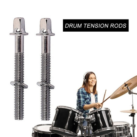 

Aihome 2PCS Tension Rods with Washers 60mm Drum Screw Musical Instrument Accessories