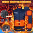 thumbnail image 6 of Unisex Heated Vest 9 Heat Zones Smart Temperature Control Fast Warm Up Sleeveless Jacket Outer Layer Coat Heating Clothing Thermal Heated Vest Men, 6 of 7