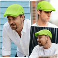 thumbnail image 3 of Minzimin Men's Mesh Cap Breathable Summer Newsboy Hat Adjustable Beret Cabbie Driving  Hats, 3 of 7