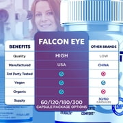 Falcon Eye Advanced Formula Eye Health Supplement Pills for Vision Care FalconEye 300 Capsules