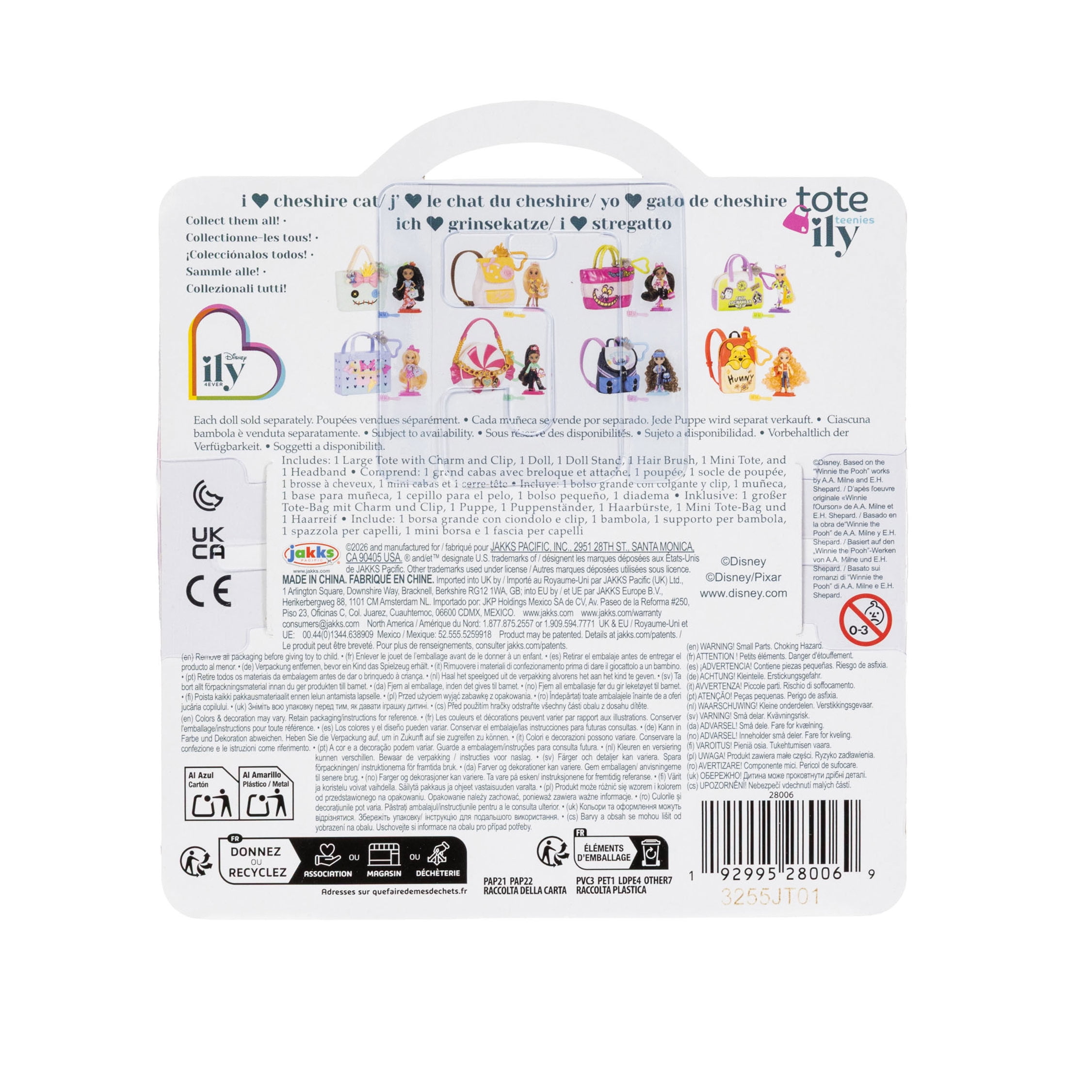 Disney Tote Ily Teenies Series 3 I Love Cheshire Cat Mini Doll
