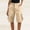 Khaki, variant on SEMPAI Womens Cargo Shorts Elastic High Waisted Wide Leg Button Bermuda Shorts Summer Casual Loose Trousers with Pockets