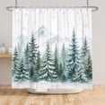 thumbnail image 6 of Tchckioa Shower Curtain for Bathroom,Waterproof Hooks Bath Curtain,Winter Snow Mountain,72x72, 6 of 6