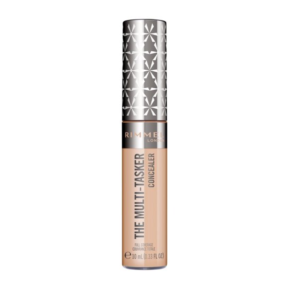 Rimmel Multi-Tasker Concealer, large soft wand, blendable formula, full coverage, crease-proof, transfer-proof & waterproof, 100% Cruelty-Free