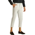 thumbnail image 5 of INSPIRE CHIC Men's Cropped Pants Skinny Pleated Front Ankle Length Dress Pants 36 Light Gray, 5 of 6