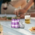 thumbnail image 5 of Yayeee Ashtray with Lid for Cigarette Smokeless Stainless Steel Home Ash Holder, Purple and White Pattern, 5 of 7