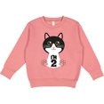 thumbnail image 2 of Inktastic 2nd Birthday Cat 2 Year Old Girl Toddler Sweatshirt, 2 of 4