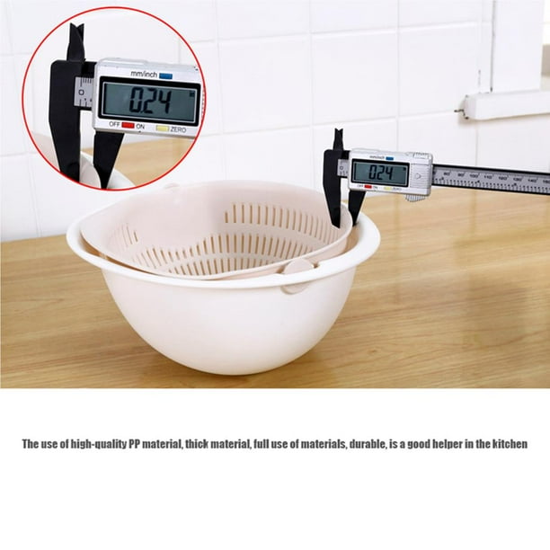 Colador De Cocina Portátil Para Verduras, Frutas, Cesta De Drenaje Doble, Cuenco, Cesta De Lavado, Soporte, Utensilios De Cocina Speravity HA025631-01