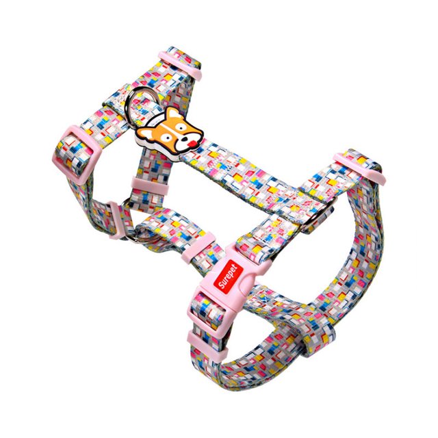 Dog Harness Vest Training For Dogs Collar For Cats Pet Leash In Harness And Collar Walking Training Pets Dogs Accessories (Colorflu Dog Harness-S