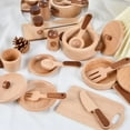 thumbnail image 4 of Natural Wood Fruits And Vegetables Cook Play House Simulation Color Toy Preschool Toy Kitchenware Cognitive Wooden Toy Kids Gift, 4 of 6