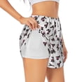 thumbnail image 1 of Balery Poodle Dog Pantalones cortos deportivos para mujer con forro y dos bolsillos, elásticos, para entrenamiento, gimnasio, yoga-X-Large, 1 of 7