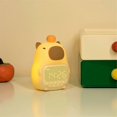 thumbnail image 4 of Capybara Night Light with Digital Clock, Silicone Animal Night Light Rechargeable Tabletop Decoratio, 4 of 5