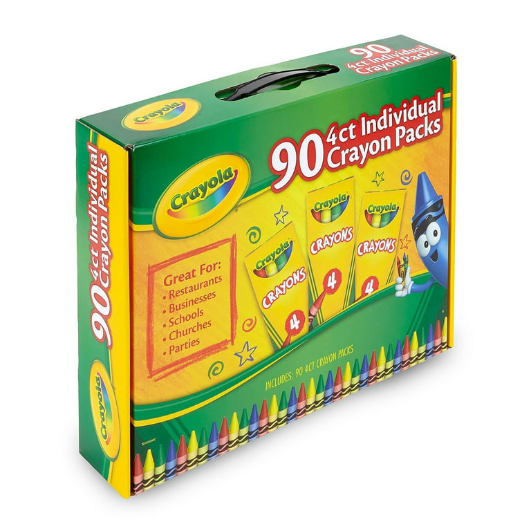 IMPRINTED CRAYONS - 4-Pack Box of Children's Crayons - 0005