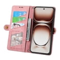 thumbnail image 2 of compatible Oppo Reno12 F 5G Case Zipper Wallet Geometry Lines Leather Phone Cover - Pink Newway CPDD, 2 of 5