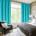 thumbnail image 2 of DWCN TurquoiseBlackout Curtains for bedroom –Rod Pocket Thermal Insulated room darkening Drapes for Living Room , W 42 x L 54 Inch, 2 Panels, 2 of 5