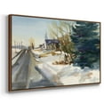 thumbnail image 3 of Congregational Church in Winter - Framed Gallery Wrapped Holiday Canvas - 25 x 37 - Rosewood Frame, 3 of 8