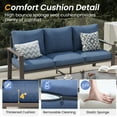thumbnail image 2 of POTEBAN Aluminum Patio Furniture Set, Modern Metal Outdoor Sectional Sofa, Patio Conversation Sets with Side Table for Poolside, courtyard,Blue, 2 of 10
