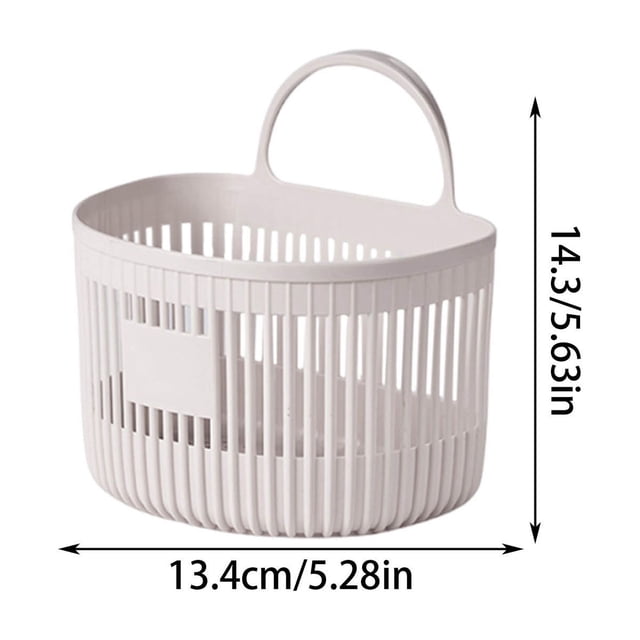 Hanging Storage Basket for Kitchen Bathroom Bedside Use 13.4 in x 14.3 cm PET Material Single-Handle Design