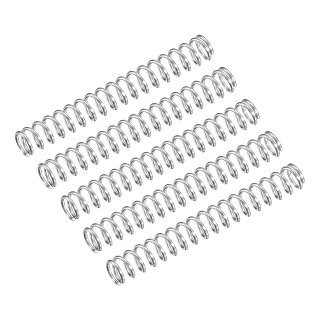 Unique Bargains Compression Spring, 5 Pack 304 Stainless Steel, 6mm OD, 0.8mm Wire, 45mm Length