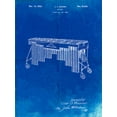 thumbnail image 2 of Borders, Cole 19x24 Gold Ornate Wood Framed with Double Matting Museum Art Print Titled - PP949-Faded Blueprint Marimba Poster, 2 of 4