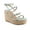 Green, variant on Women's Chic Strappy Espadrilles Platform Wedge Casual Sandals