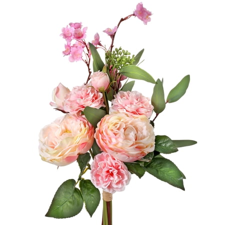 Regency 12 In Artificial Peony Camelia And Cherry Blossom Bundle