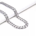 thumbnail image 6 of HOOUN 316L Stainless Steel Miami Cuban Link Chain 5mm Silver For Men Women 20"-30"-20, 6 of 9