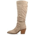 thumbnail image 3 of Journee Womens Kaleah Pointed Toe Buckle Detail Knee High Casual Comfort Slouchy Boots, 3 of 9