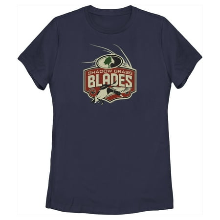 Women s Mossy Oak Color Shadow Grass Blades Logo Graphic Tee Navy Blue X Large
