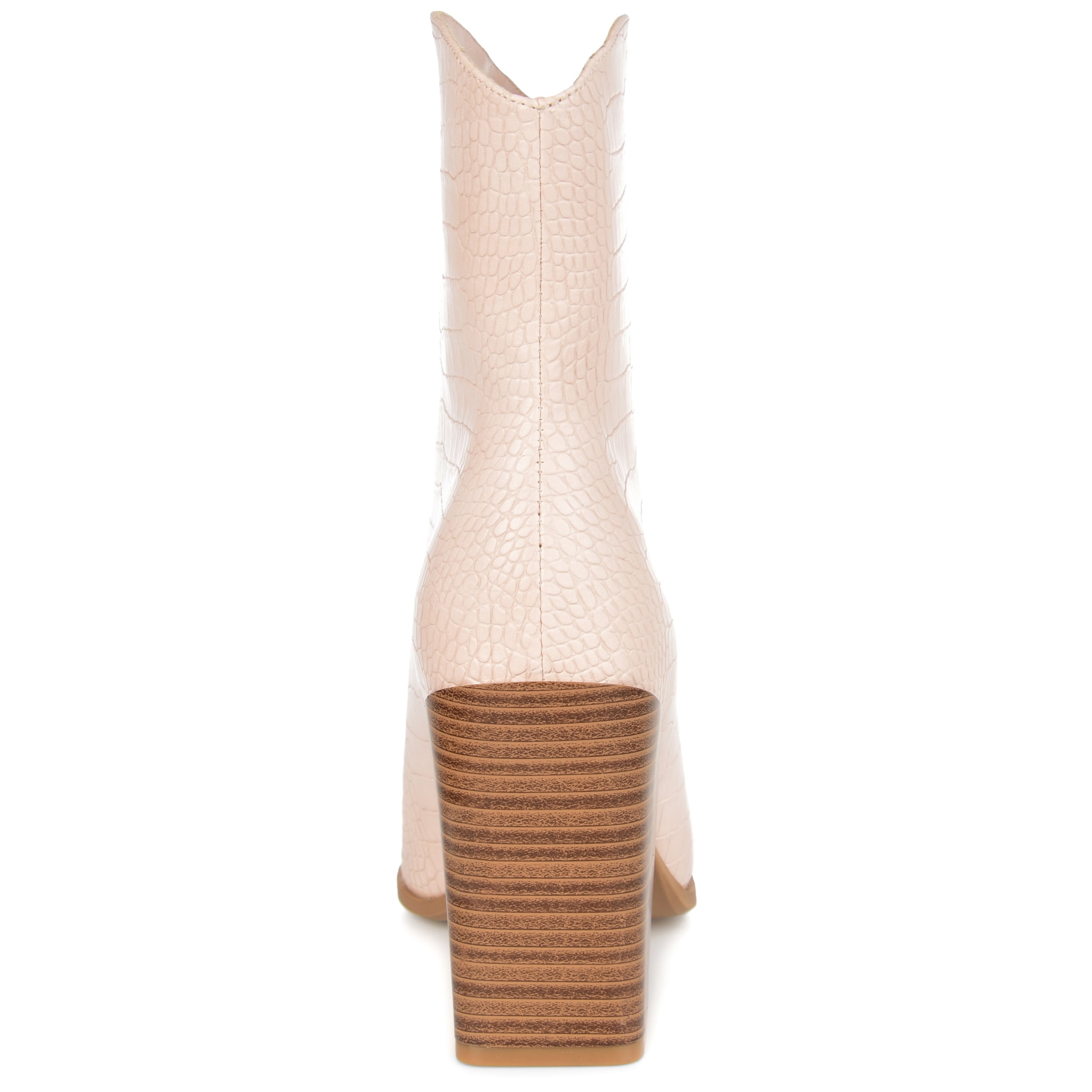 Journee Womens Brekinn Pull On Stacked Heel Booties