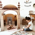 thumbnail image 5 of Portable Cardboard Playhouse Masjid for Muslim Kids, Ramadan Gift, Educational Interactive Toy for Learning Praying,Quran Book,Pray and Islam-Teach Salah with Prayer Mat/Rug Islamic Gift for Children, 5 of 9