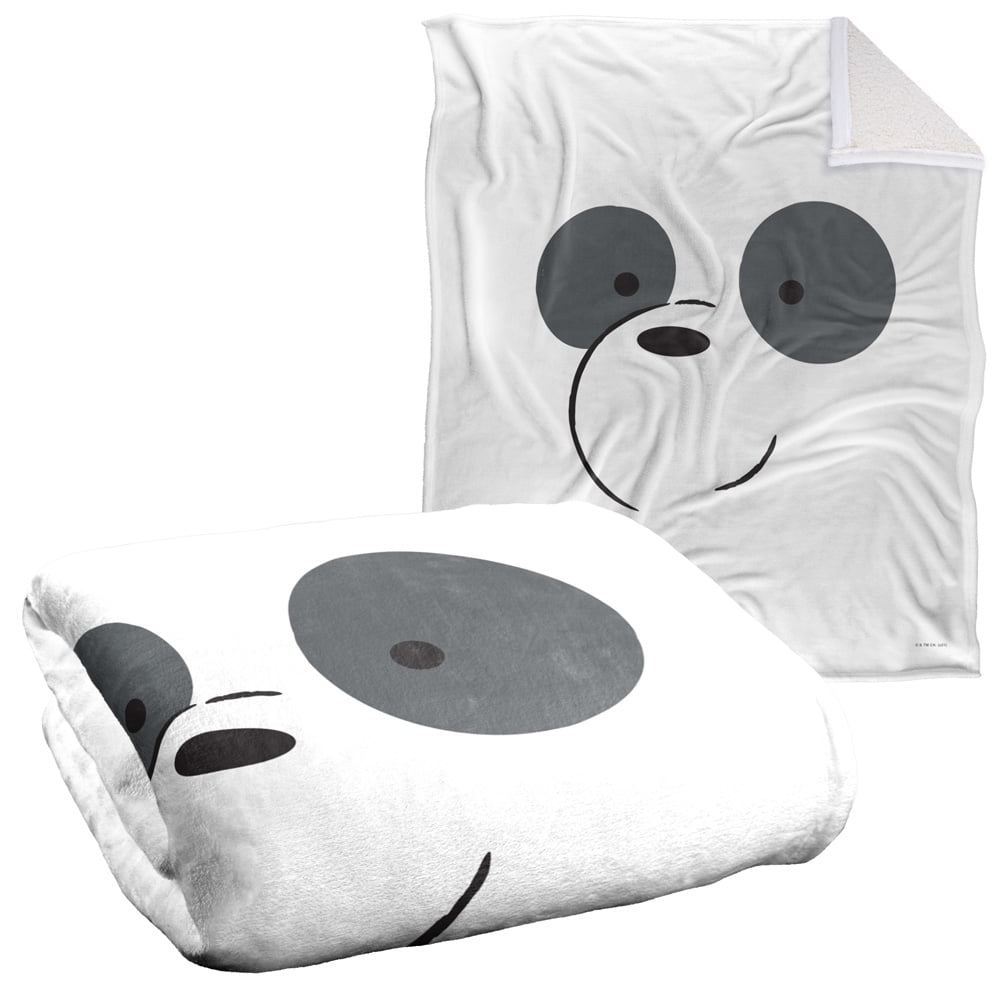 We Bare Bears Blanket, 50"x60", Panda Silky Touch Sherpa Back Super Soft Throw Blanket