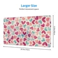 thumbnail image 3 of ZNDUO Large Rubber Mouse Pad Non-slip Desk Mat Vintage Watercolor Heart Doodle Rubber Desk Pad Mousepad Keyboard Pad for Home Office, 15.8" x 29.5", 3 of 9