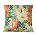 thumbnail image 3 of Designart "Earthy Botanical Harmony I" Tropical Printed Throw Pillow, 3 of 5
