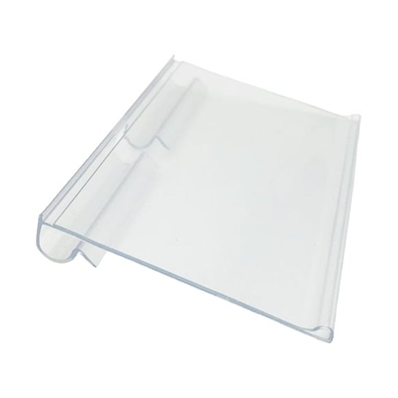 pitrice 100 Pieces Price Label Rack Plastic Upgrade Structure Display Holders Retail Cards Sign for Store Supermarket Bins Supplies 100*42mm Fully Clear