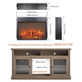 thumbnail image 3 of 23 inch Electric Fireplace Insert Heater, Paproos Freestanding & Recessed Ultra-thin Fireplace Heater with Log Set, Realistic Flame, Overheating Protection, 1400W, Antique Black, 3 of 7