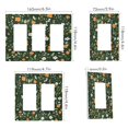 thumbnail image 2 of Yayeee Rocker Switch Wall Plate 2-Gang 4.7"x4.6" Home Decorative Outlet Cover, Orange Flowers, 2 of 6
