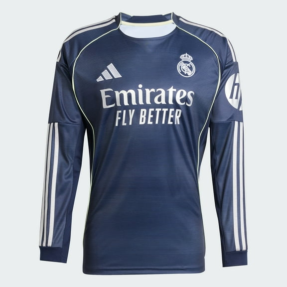 adidas Real Madrid 25/26 Away Long Sleeve Jersey US Men's Large