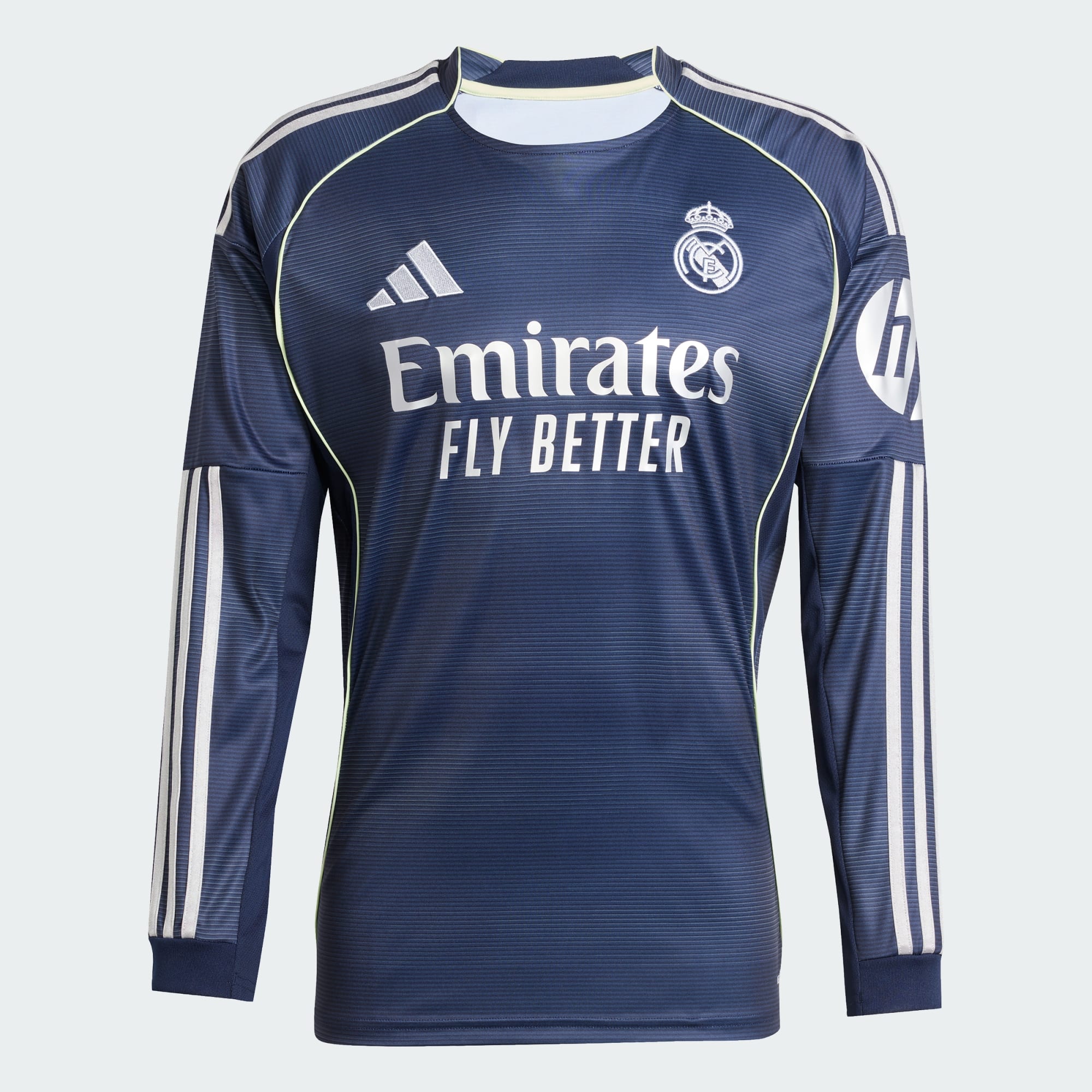 Adidas Real Madrid 25/26 Away Men's Long Sleeve Soccer Jersey Blue