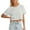 Light Gray, variant on Womens T Shirts Short Sleeve Crew Neck Basic Pullover Casual Solid Color Loose Fit Blouse Lightweight Summer Soft Y2K Streetwear Light Yellow S
