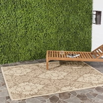 Safavieh Courtyard Jessie Damask Indoor/Outdoor Area Rug, Brown/Natural, 2'7" x 5'