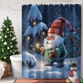 thumbnail image 4 of Shower Curtains for Bathroom-48"x72",Christmas Forest Gnome Waterproof Bath Curtain Grommet Shower Curtain Set with Hooks,, 4 of 9