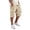 Khaki, variant on LWavelet Mens Cargo Shorts Elastic Waist Drawstring Casual Work Shorts Summer Hiking Traval Shorts with Pockets