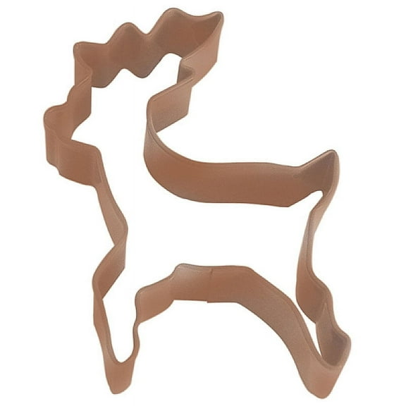 R&M International Reindeer Standing 4" Cookie Cutter Brown