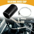 thumbnail image 2 of Unique Bargains 1 Set 48mm 1.89" ID Silicone Hose Cap W/ Clamp Intake Vacuum Hose End Plug for Car Silicone Black, 2 of 6