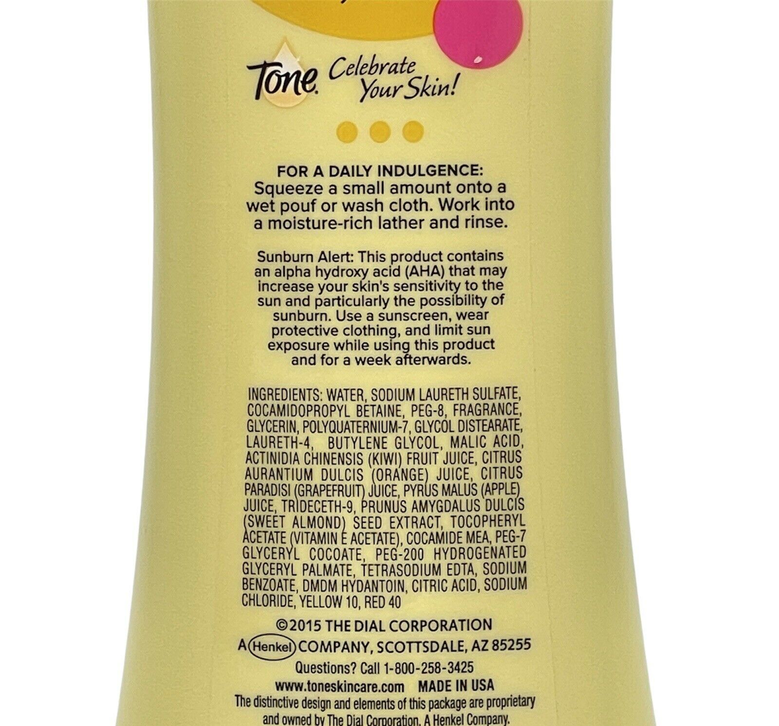 Buy Tone Fruit Peel AlphaHydroxy Fruit Acids Creamy Exfoliating Body